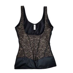 DONNA KARAN Intimates Body Sculpting Corselette, Black/Gold, Size Small